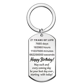 WTOPP16th 18th 21st 30th 40th 50th 60th 65th 70th Happy Birthday Gifts for Women Girls, Best Friend Birthday Gifts for Men Boys, Birthday Present Keepsake Idea (60)