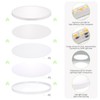 LUMLLSAJI 4 Pack LED Flush Mount Ceiling Light, 24W Ultra