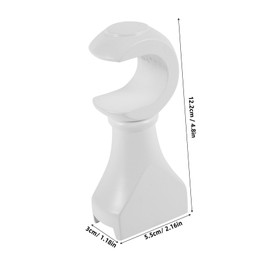 Cabilock 2-Pack Wooden Curtain Pole Holders | 28mm Curtain Rod Brackets for Bay Windows & Home Decor | Sturdy Support Brackets for Window Treatments