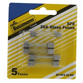 Bussmann BP/SFE-20 20 Amp Fast Acting Glass Tube Fuse