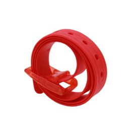 XINMELISHANG 115x3.5cm Unisex Women Men Adjustable Rubber Silicone Belt with Plastic Buckle (Rouge)
