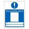 V Safety Your Security Lead Is 150 x 200mm -