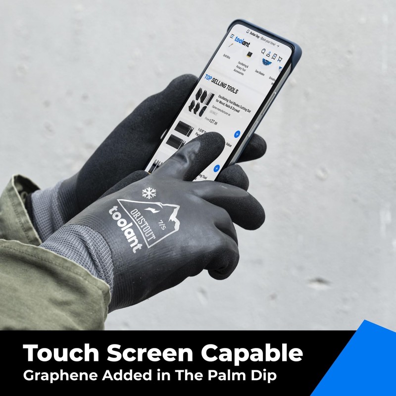 OriStout Work Gloves for Men Women, Touch Screen, Waterproof Gloves,