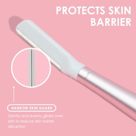 JAPONESQUE JAPONESQUE - SKINTherapy Dermaplaning Facial Razors - Two Blade Sizes with Interchangeable Handle, Eyebrow Razor, Ultra Sharp Japanese Blades, For Hair Removal, Multipurpose Exfoliating