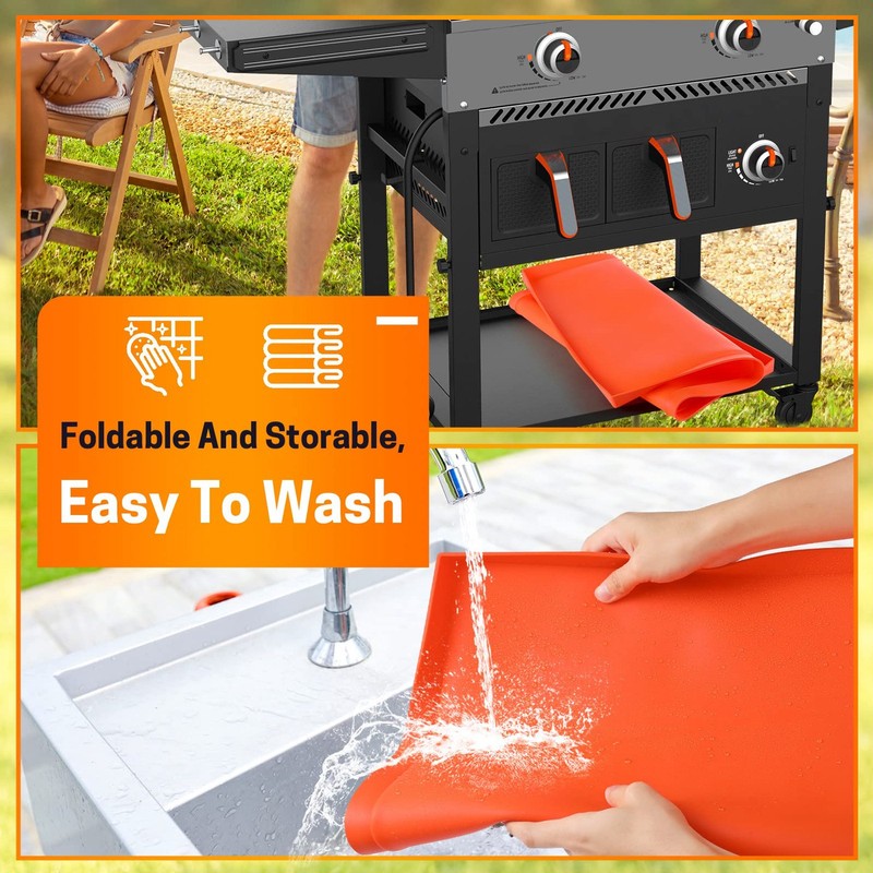 Griddle Mat Silicone Grill Cover Protective Grill Cover BBQ Grill