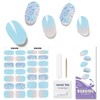 DUKASOU Semi Cured Gel Nail Strips, 28 pcs Gel Nail