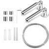 Curtain Drape Wire Rod Set, 5M Cable Railing Kit, Stainless