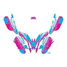 Kalair GFX Graphics Kit for Polaris PREDATOR 50 04-07, OUTLAW 50 08-19 FUTURE Series Magenta 21 Mil - ATV UTV Dirt bike stickers, Quad racing decal automotive accessories no-plastics