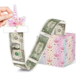 Surprise Money Box, Unicorn Party Favors, Birthday Money Gift Boxes for Cash, Unicorn Birthday Party Supplies - Fun Way to Offer Cash Gifts (35 Pcs Transparent Bags)