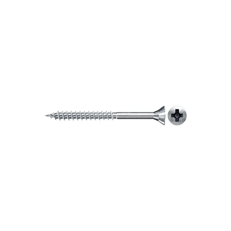fischer Chipboard Screw 4.5 x 60 Countersunk Head Blue Galvanised