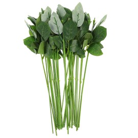 SUPVOX 30 Tallos de Rosas Artificiales con Hojas Verdes, Simulación Realista, Flores Decorativas para Bodas y Hogar, 30 Piezas para Arreglos y Manualidades