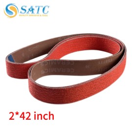 6PCS 2x42Inch Ceramic Grinder Sanding Grinding Belt 60 80 Gritmaterial: Ceramic Aluminum Oxide, grit: 60, size: 1/2*18 inch,13*457mm