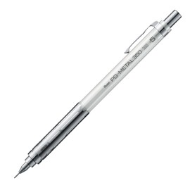 Pentel PG-METAL350 Mechanical Pencil, 0.5mm, Clear White, 10 PG315-TW