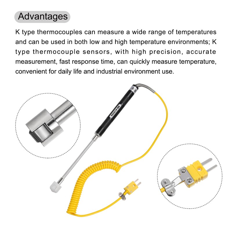 sourcing map Digital Thermocouple Thermometer K Type Temperature Meter (-50