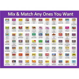 Unbranded 6 PRODUCT VENDING MACHINE CANDY STICKERS LABELS  with NUTRITION BIG CHEWY NERDS