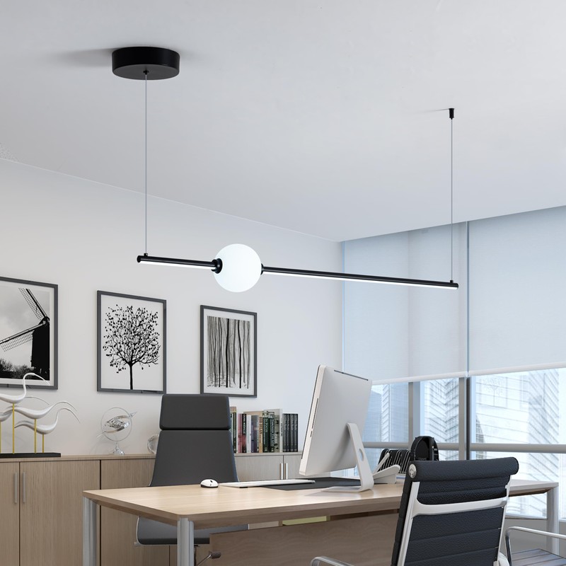 SUNMOO 40" LED Linear Pendant Light, Dimmable Led Light Fixture,