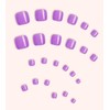 Morily Solid Deep Purple Press on Toenails for Women, 24