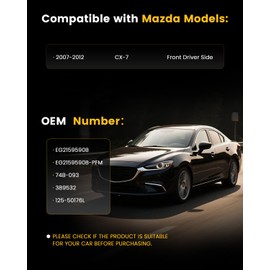 XIONTEC Power Window Regulator with Motor,Front Driver Side Compatible with Mazda CX-7 2007 2008 2009 2010 2011 2012 Sport Utility, Replace# EG2159590B, 748-093