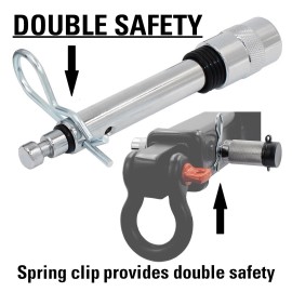TowWorks 5/8" Trailer Hitch Locking Pin with Double Safety and Anti-Rattle 79531