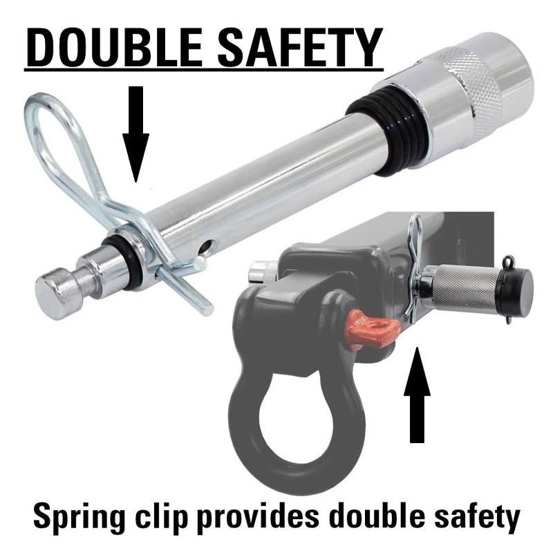TowWorks 5/8" Trailer Hitch Locking Pin with Double Safety and