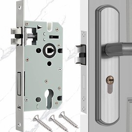 Benaton Door Lock Mortise Lock Room Door Edge Distance is 50 mm Hole Spacing is 72 mm, Door Lock Mortise Locks, Door Lock Mortice Lock Room Door, for Entrance Doors (210 x 22 mm)