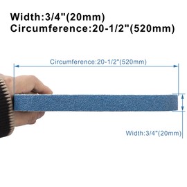 UPWOOD 40 Pack Zirconia Sanding Belts Replacement 20 x 520mm Size,10 Each of 40/60/80/120 Grits Zirconium Corundum Sanding Belt (3/4" x 20-1/2" Belts)