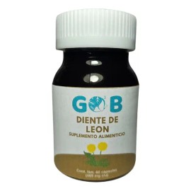 Diente De León Polvo - 60 Cápsulas - Suplemento Alimenticio Sabor Sin sabor                                                                           