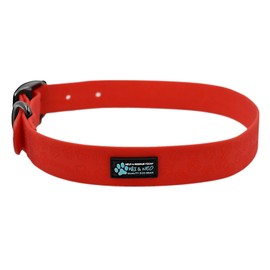 Max and Neo Waterproof MAX Buckle Dog Collar - We Donate a Collar to a Dog Rescue for Every Collar Sold (Small, Red)