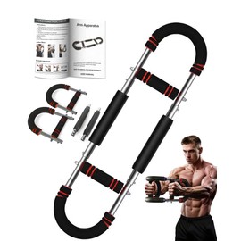 Twister Arm Trainer, 66-110lb Adjustable Chest Workout Equipment Power Twist Arm Trainer, Forearm Strengthener, Portable Spring Resistance for Home Fitness (Blue 66-110lbs)