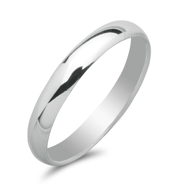 81stgeneration Plain Band 3 mm 925 Sterling Silver Ring -