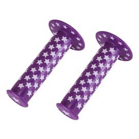 ALTALINE Bicycle Vintage Star BMX Style 124mm Long Classic Bike Grips, Multiple Colors (Purple)