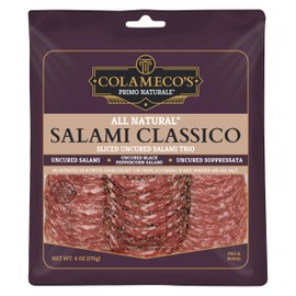 Classico Salami Deli Selection TRIO – Classic, Black Peppercorn & Soppressata – Uncured, All-Natural Italian Meats – Ready-to-Eat, Resealable Pack