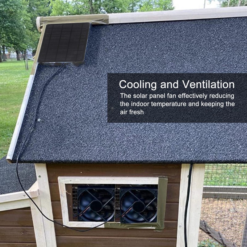 Solar Panel Fan Kit 12V 10W Portable Universal Energy Saving