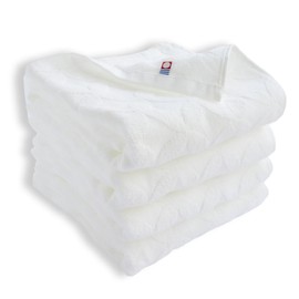 Imabari Sports Towel, Cloisonne Pattern, Thin, Made in Japan, White, 4 Pieces, Simple Packaging, Quick Drying, Room Drying, 100% Cotton, 100% Cotton, Sweat, Travel, Gym, Circle, Goods, Towel,