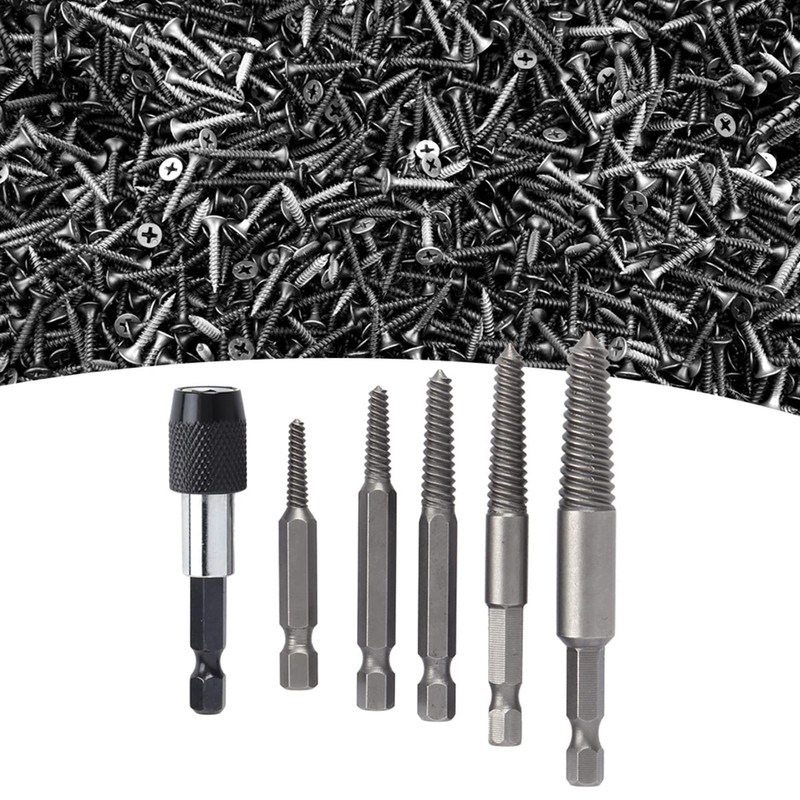 Screw Extractor, 6 Headless Screw Extractor Tool for Removing Broken