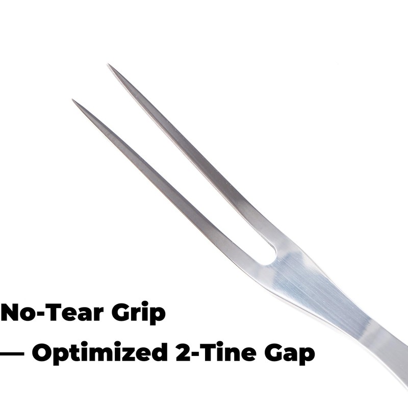 Granny Fork, 10 in 2-Tine 420 Stainless Steel Cooking Fork