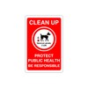 Safety First Display LTD Clean up dog fouling sign -