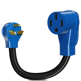 LANDNOR EV Charger Adapter Cord 50 Amp to 50Amp - 10 AWG Pure Copper, 3-Prong Pure Copper 250V Welder Outlet Plug 6-50P 14-50R 50M/50F