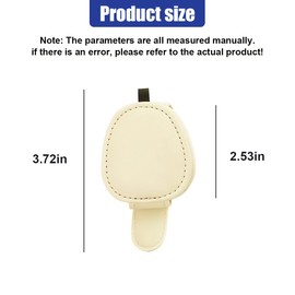 ZIMISI 2PCS Magnetic Sunglass Holder for Car Visor, Leather Glasses Holder for Different Size Eyeglasses, Clip on Sunglasses Clip, Ticket Card Clip, Car Visor Organizer (Beige)