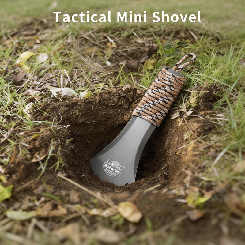 Ultralight TA2 Titanium Backpacking Trowel with Paracord Handle