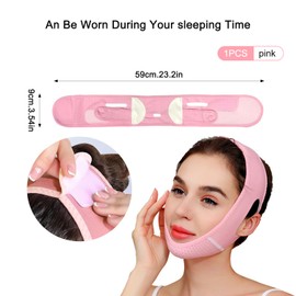 Eins V-Linienmaske,Kinnmaske Doppelkinn Maske,Gesichts-Schlankheitsgurt,Doppelkinn Entferner Lifting-Maske,Doppelkinn Reduzierer Gesichtslifting Bandage,V-förmige Schlankheits Gesichtsmaske.