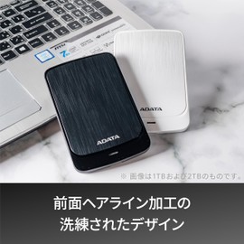 【Adata】 External Hard Drive 2TB HV320S Black USB 3.2 Gen1 Slim AHV320-2TU31-CBK-I