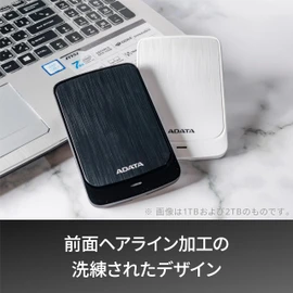 【Adata】 External Hard Drive 2TB HV320S Black USB 3.2 Gen1 Slim AHV320-2TU31-CBK-I