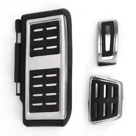 Foot Pedal Set Accelerator Brake Footrest Pads Anti Skid Rubber Stainless Steel for A3 8V S3 RS3 LHD