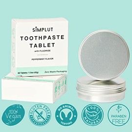 Chewable Toothpaste Tablets with Fluoride, 150 Pack - Travel Sized Oral Care, Eco Friendly Vegan Dental Tabs for Brushing - All Natural, SLS Free Ingr