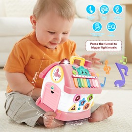 Ming You Montessori Toys for 1+ Year Olds Girl Gifts - 8-in-1 Musical Learning House Baby Toy 6-12 12-18 Months, Toddler Toys Age 1, 2 Year Old Girl Birthday Gifts