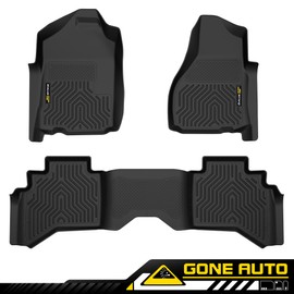 gone-auto TPE Floor Mats Liners 3D Molded Fit For 02-09 Dodge Ram 1500 2500 3500 Quad Cab