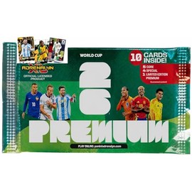 Adrenalyn XL Panini World Cup 2026 Tarjetas de fútbol exclusivas selladas de fábrica Paquete premium de 10 tarjetas. Busca estrellas superiores como R