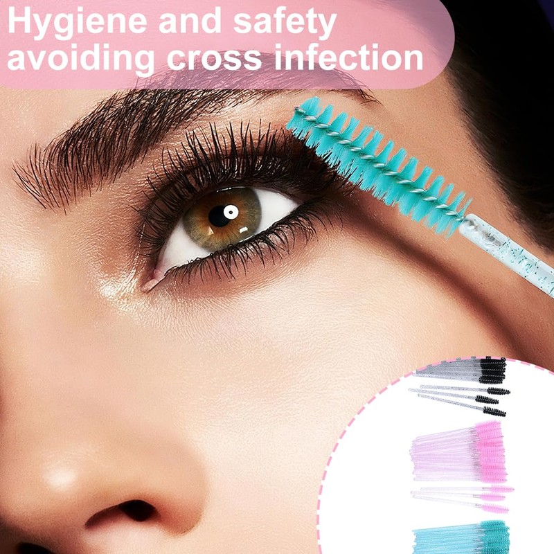 EIHI 150 Stück Wimpernkamm Makeup Tools Wimpernzange, Einweg-Mascara-Bürste, Mini-Wimpernbürste Wimpernkamm,