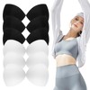 FAMCUCHE 6 Pairs Bra Inserts Push Up, Black and White